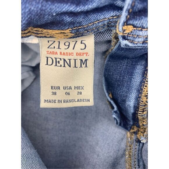 Zara Z1975 Skinny Zip Ankle Basic Denim  Size 6 - Picture 6 of 6